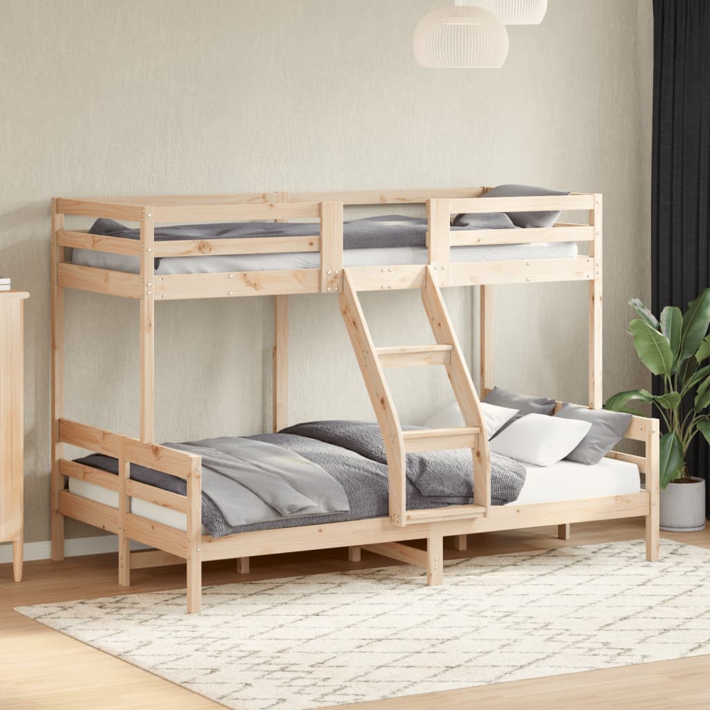 vidaXL Bunk Bed 90x200/120x200 cm Solid Pine Wood