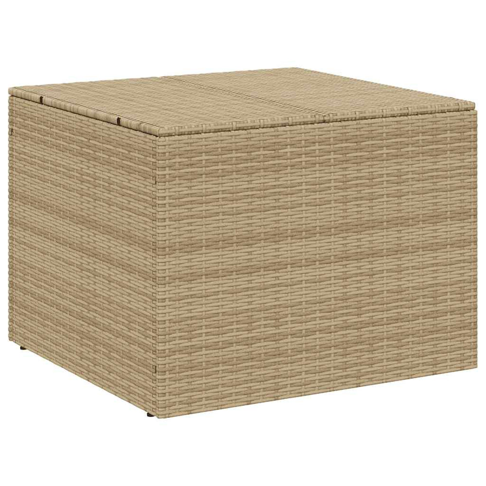 vidaXL Garden Storage Box Beige 291L Poly Rattan