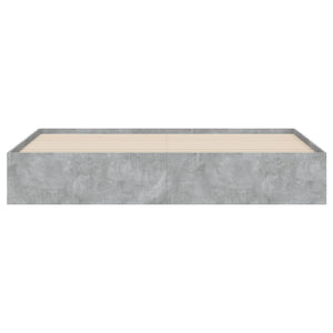 vidaXL Bed Frame with Drawers Concrete Grey 200x200 cm Engineered Wood
