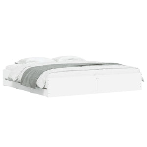 vidaXL Bed Frame with Drawers White 180x200 cm Engineered Wood