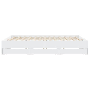 vidaXL Bed Frame with Drawers White 180x200 cm Engineered Wood