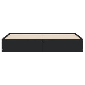 vidaXL Bed Frame with Drawers Black 180x200 cm Engineered Wood