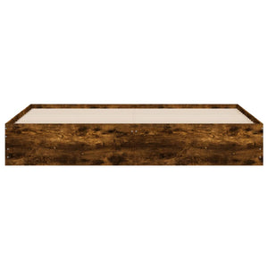 vidaXL Bed Frame with Drawers Smoked Oak 180x200cm Engineered Wood