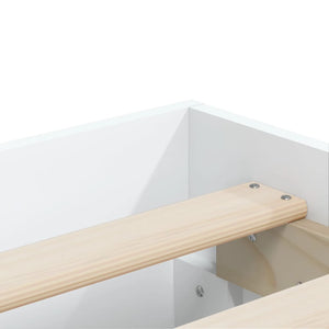 vidaXL Bed Frame with Drawers White 160x200 cm Engineered Wood