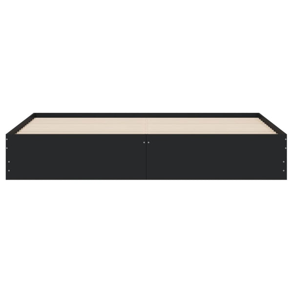 vidaXL Bed Frame with Drawers Black 160x200 cm Engineered Wood