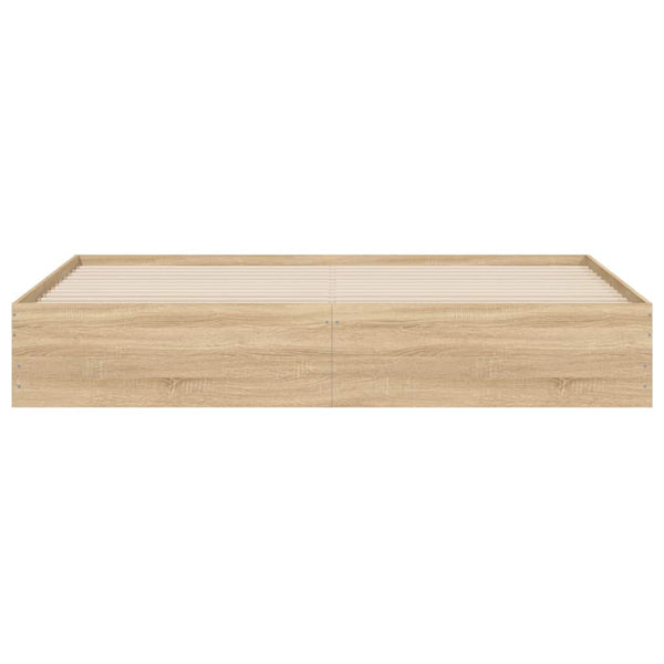 vidaXL Bed Frame with Drawers Sonoma Oak 160x200cm Engineered Wood