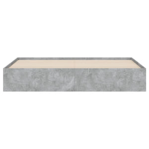 vidaXL Bed Frame with Drawers Concrete Grey 160x200 cm Engineered Wood