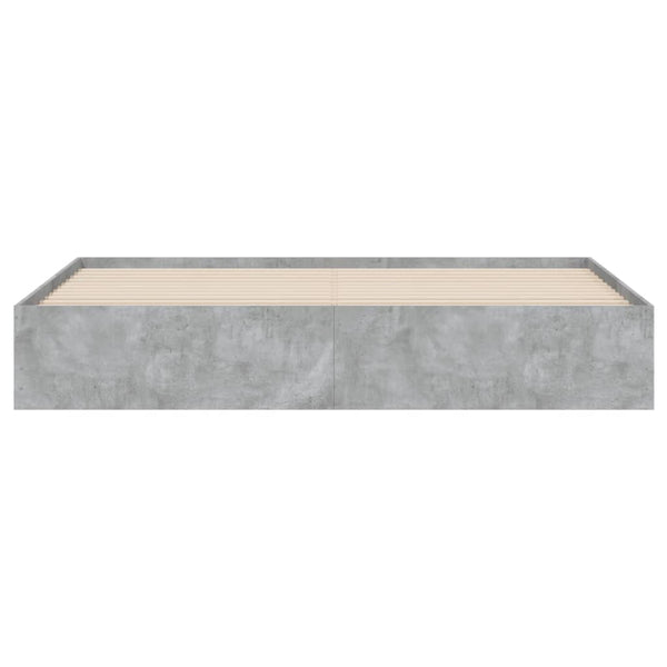 vidaXL Bed Frame with Drawers Concrete Grey 160x200 cm Engineered Wood