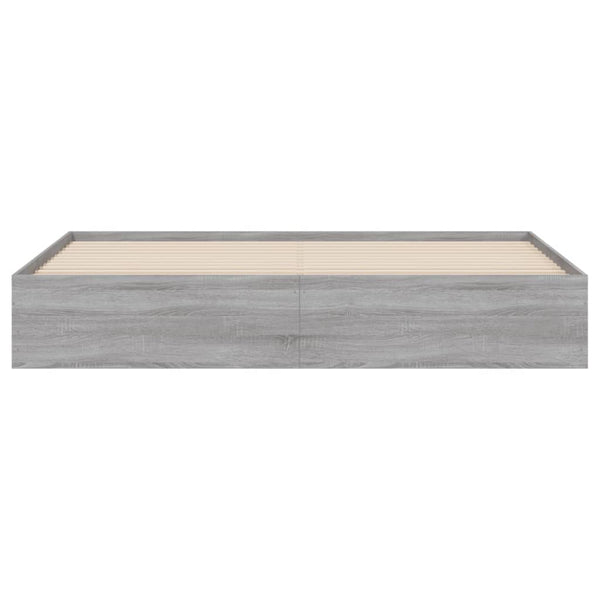 vidaXL Bed Frame with Drawers Grey Sonoma 160x200 cm Engineered Wood