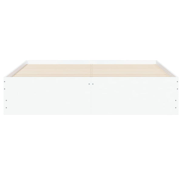 vidaXL Bed Frame with Drawers White 150x200 cm Engineered Wood