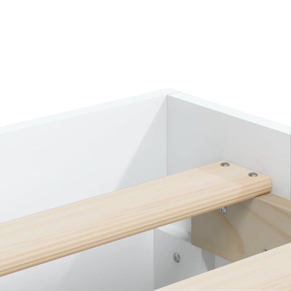 vidaXL Bed Frame with Drawers White 150x200 cm Engineered Wood