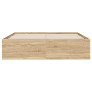vidaXL Bed Frame with Drawers Sonoma Oak 120x200cm Engineered Wood