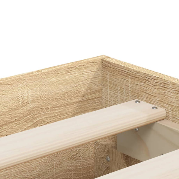 vidaXL Bed Frame with Drawers Sonoma Oak 120x200cm Engineered Wood