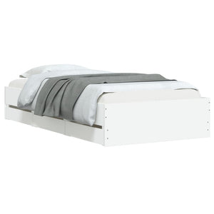 vidaXL Bed Frame with Drawers White 100x200 cm Engineered Wood