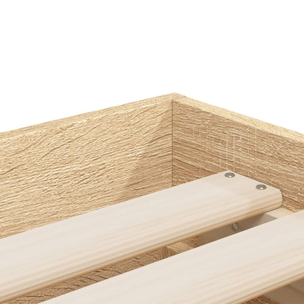 vidaXL Bed Frame with Drawers Sonoma Oak 100x200cm Engineered Wood