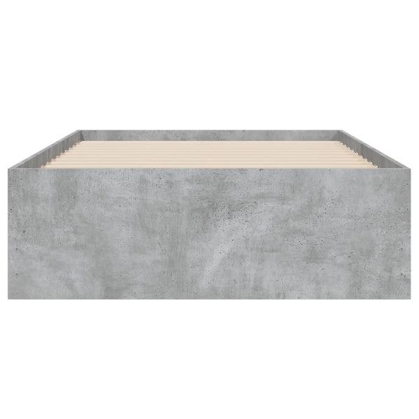 vidaXL Bed Frame with Drawers Concrete Grey 100x200 cm Engineered Wood