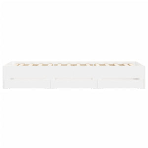 vidaXL Bed Frame with Drawers White 90x200 cm Engineered Wood