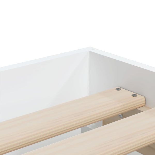 vidaXL Bed Frame with Drawers White 90x200 cm Engineered Wood
