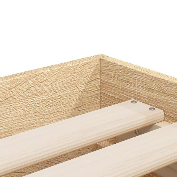 vidaXL Bed Frame with Drawers Sonoma Oak 90x200cm Engineered Wood