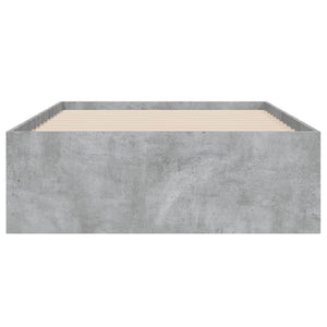 vidaXL Bed Frame with Drawers Concrete Grey 90x200 cm Engineered Wood