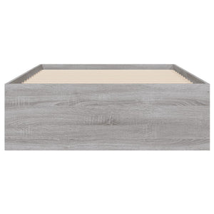 vidaXL Bed Frame with Drawers Grey Sonoma 90x200 cm Engineered Wood