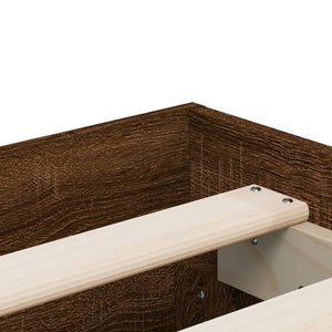 vidaXL Bed Frame with Drawers Brown Oak-Effect 140x190 cm