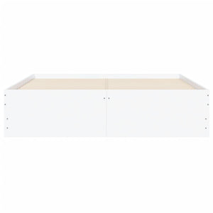vidaXL Bed Frame with Drawers White 135 x 190 cm Engineered Wood
