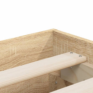 vidaXL Bed Frame with Drawers Sonoma Oak 120x190cm Engineered Wood