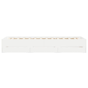 vidaXL Bed Frame with Drawers White 90x190 cm Engineered Wood