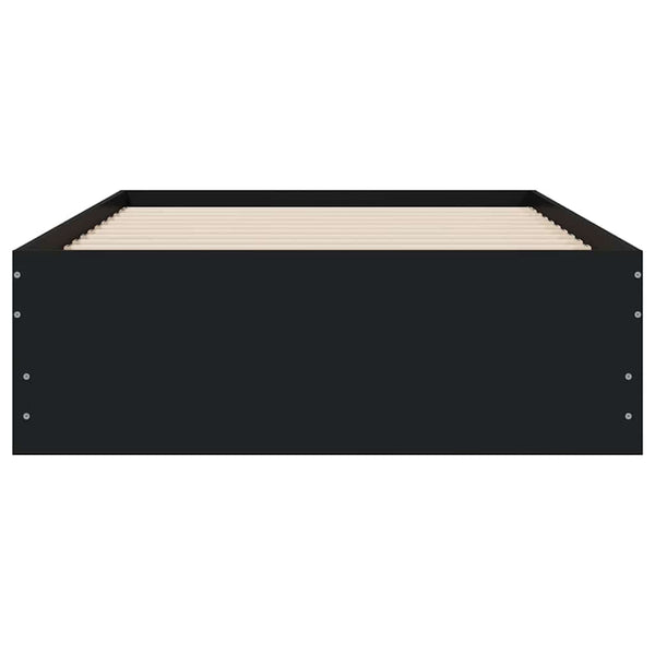 vidaXL Bed Frame with Drawers Black 90x190 cm Engineered Wood