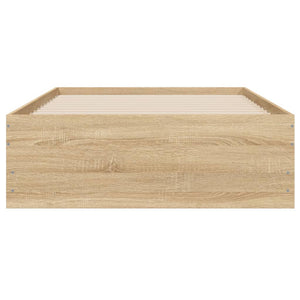 vidaXL Bed Frame with Drawers Sonoma Oak 90x190 cm Engineered Wood