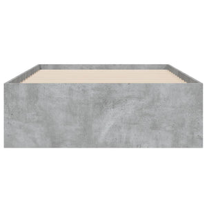 vidaXL Bed Frame with Drawers Concrete Grey 90x190 cm Engineered Wood