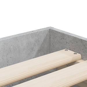 vidaXL Bed Frame with Drawers Concrete Grey 90x190 cm Engineered Wood