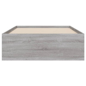 vidaXL Bed Frame with Drawers Grey Sonoma 90x190 cm Engineered Wood