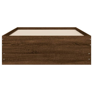 vidaXL Bed Frame with Drawers Brown Oak-look 90x190 cm