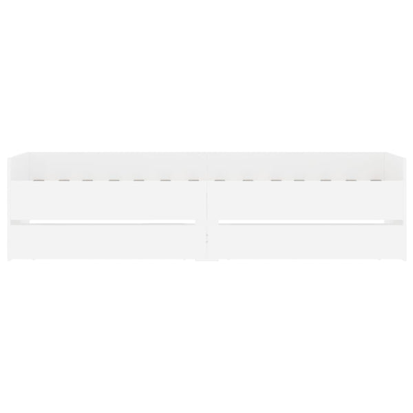 vidaXL Bed Frame with Drawers White 100x200 cm