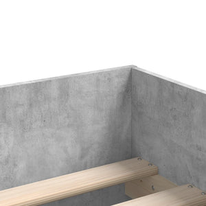 vidaXL Bed Frame with Drawers Concrete Grey 100x200 cm