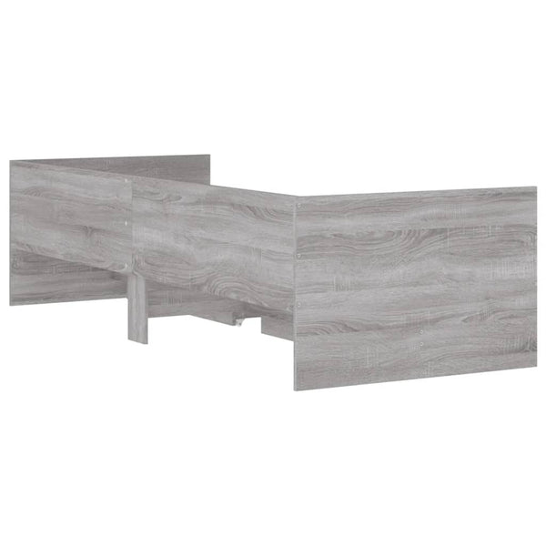 vidaXL Bed Frame with Drawers Gray Sonoma 100x200 cm