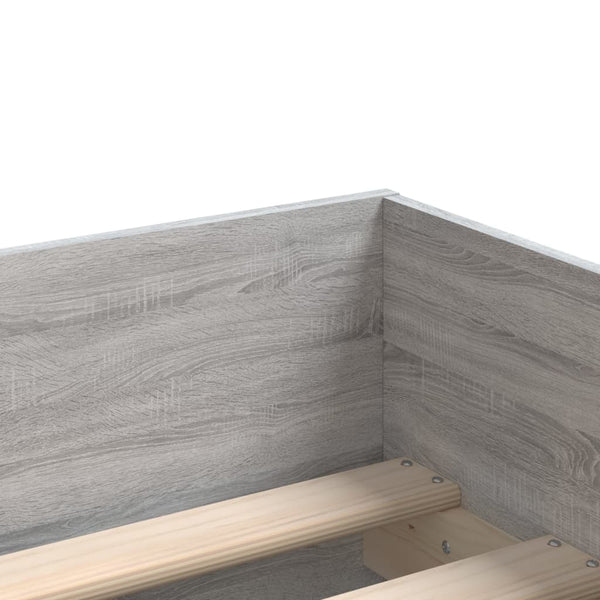 vidaXL Bed Frame with Drawers Gray Sonoma 100x200 cm