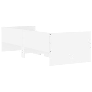 vidaXL Bed Frame with Drawers White 90x200 cm