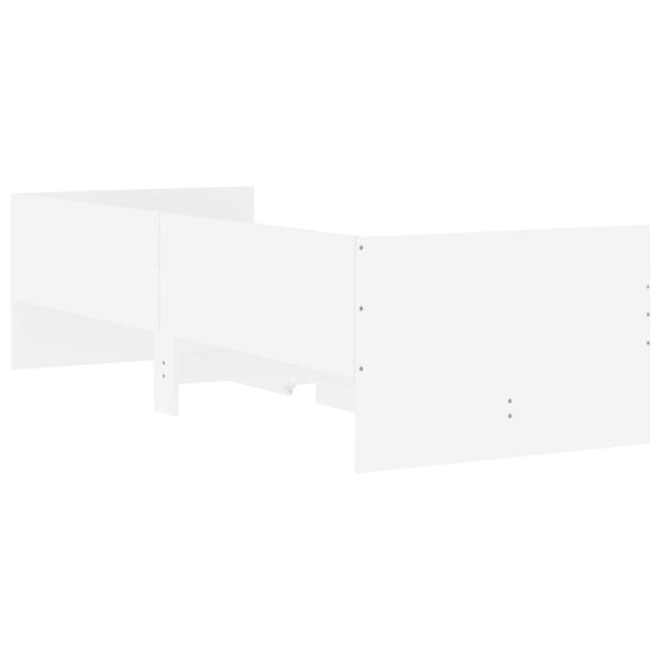vidaXL Bed Frame with Drawers White 90x200 cm