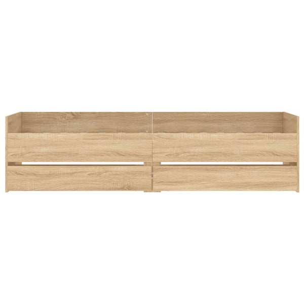 vidaXL Bed Frame with Drawers Sonoma Oak 90x200 cm