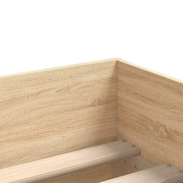 vidaXL Bed Frame with Drawers Sonoma Oak 90x200 cm