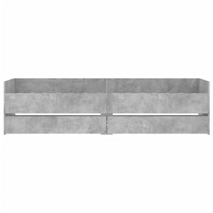 vidaXL Bed Frame with Drawers Concrete Grey 90x200 cm