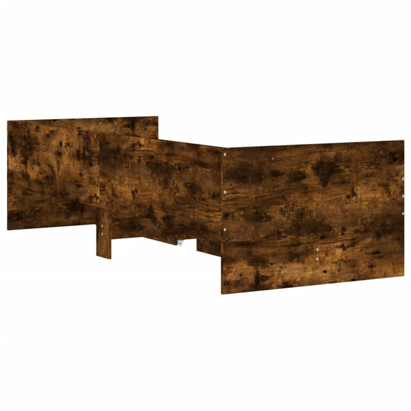 vidaXL Bed Frame with Drawers Smoked Oak 90x200 cm