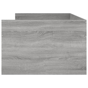 vidaXL Bed Frame with Drawers Grey Sonoma 90x200 cm
