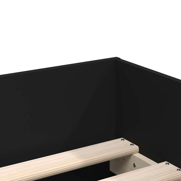 vidaXL Bed Frame with Drawers Black 90x190 cm