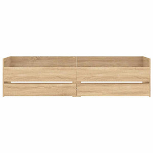 vidaXL Bed Frame with Drawers Sonoma Oak 90x190 cm
