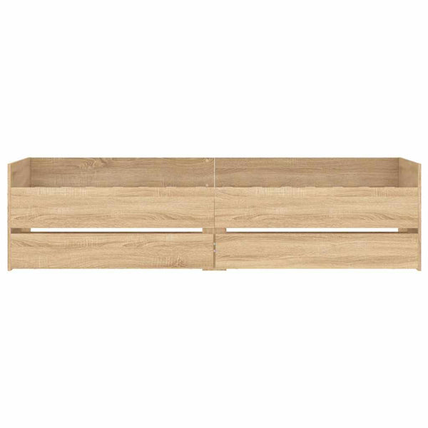 vidaXL Bed Frame with Drawers Sonoma Oak 90x190 cm