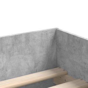 vidaXL Bed Frame with Drawers Concrete Gray 90x190 cm